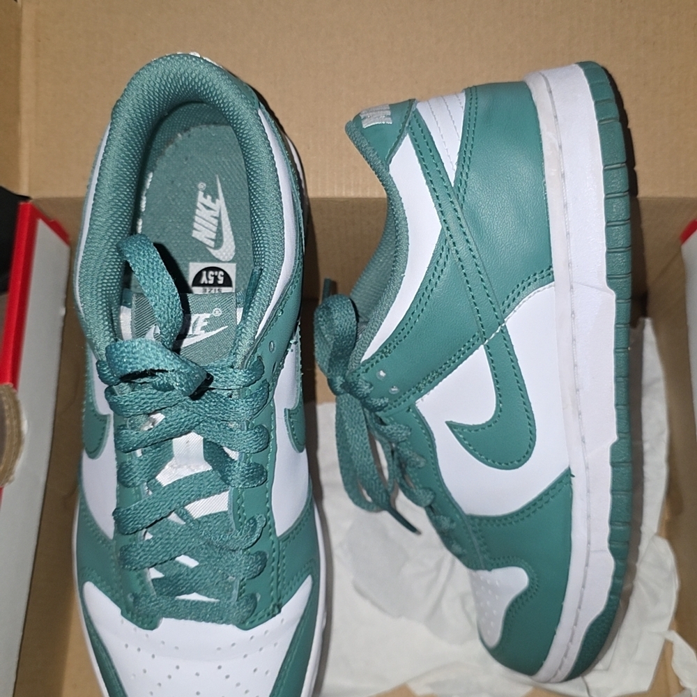 Nike Green and White Athletic Shoes